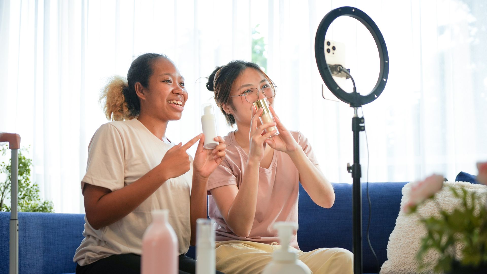 CHEMIS3 creators preparing TikTok livestream content